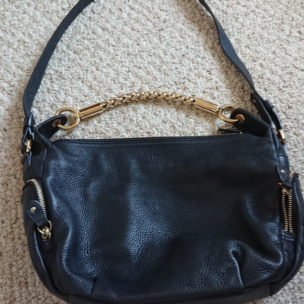 Soft Italian leather Bag with golden chain - Furla
